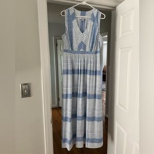 Tommy Bahama Lucia Isle Mixed Stripe Maxi Dress with pockets (M)